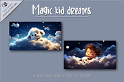 Magic kid dreams. Nursery Wallpaper., a Decorative Illustration by KENO Mascots (Thumbnail 3 of 8)