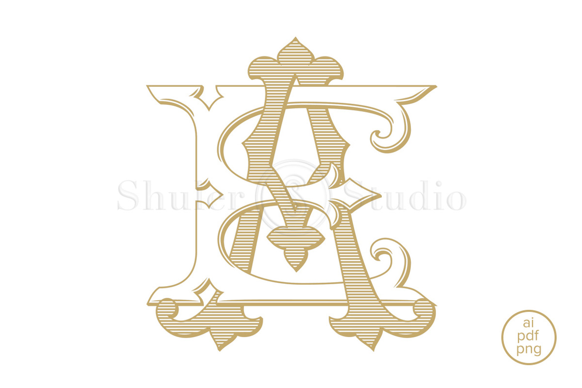 AE Monogram EA Monogram, an Illustration by Shuler Studio (Photo 2 of 7)