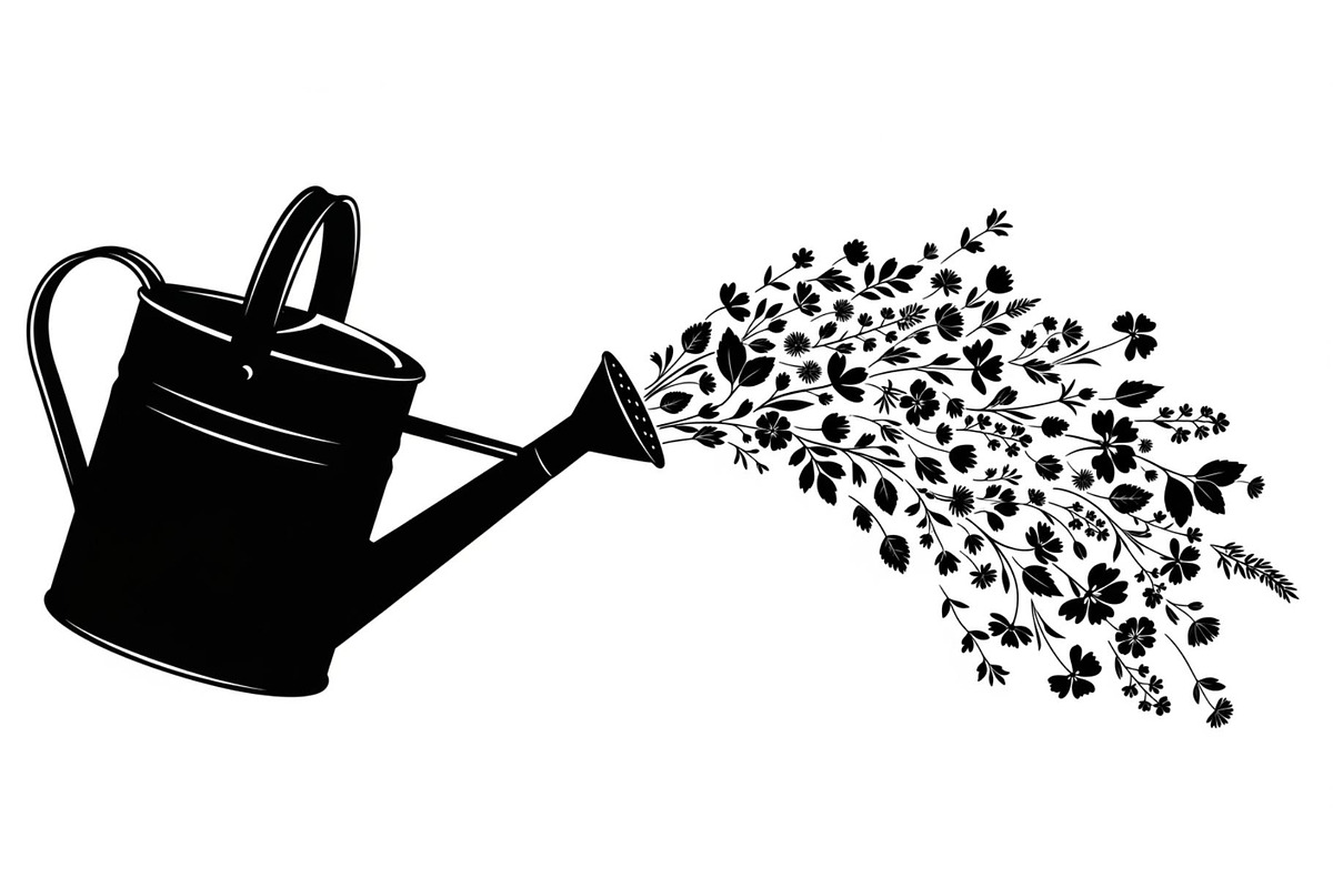 Floral Watering Can Design Bundle, an Illustration by Gaye Art (Photo 7 of 31)