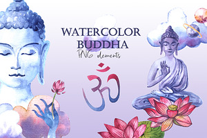 Watercolor buddha