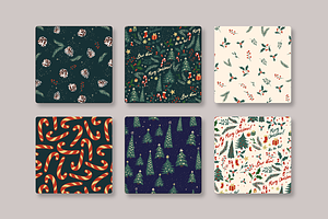 6 Christmas Vector Patterns