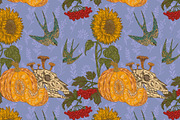 Gothic Autumn Harvest Folk Pattern, a Pattern Graphic by NayaChu (Thumbnail 3 of 9)
