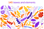 TEXTURAL abstract shapes + leaves, an Object Graphic by museberry (Thumbnail 3 of 12)