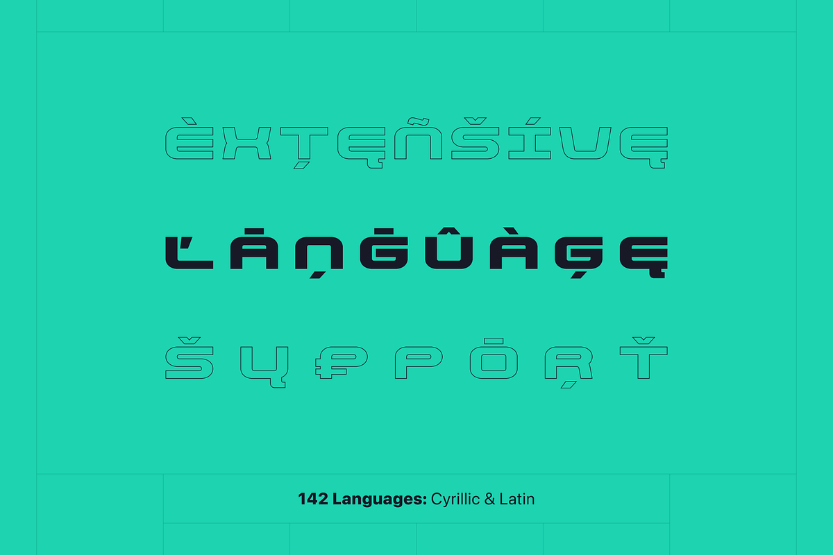 Techzone Cyrillic & Technologic Font, a Sans Serif Font by alpercakici (Photo 2 of 13)