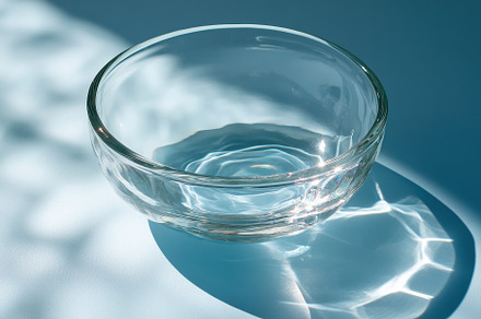 Clear glass bowl casting beautiful s, a Photo by Iftikhar Alam