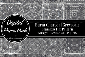 Burnt Charcoal Watercolor Patterns, a Pattern Graphic by Gen Aumonier