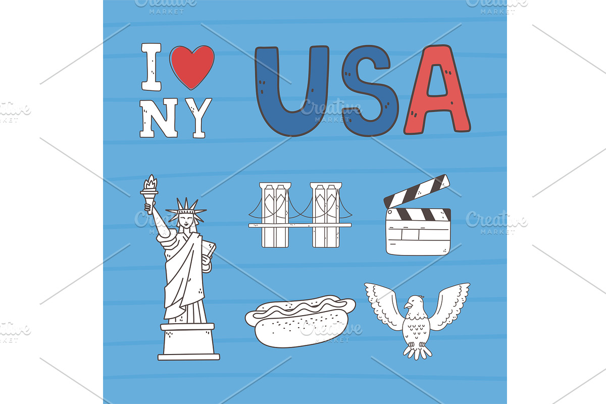 USA NY city, an Illustration by studiogstock
