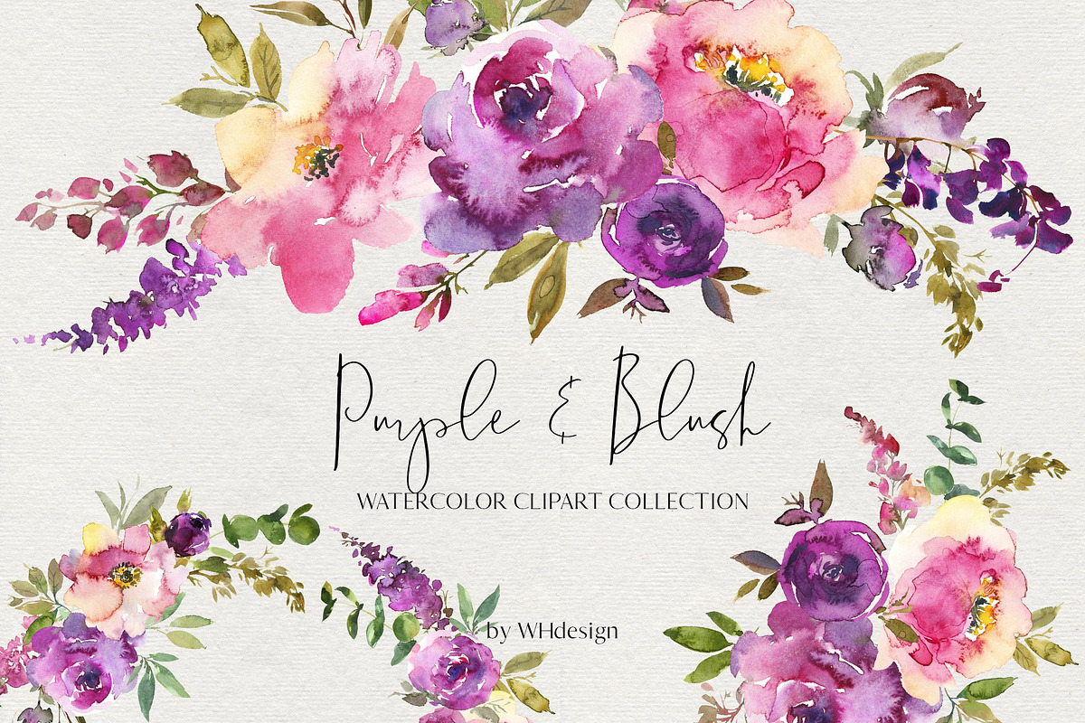 Watercolor Floral Bundle 90 in1, an Animal Illustration by whiteheartdesign (Photo 12 of 50)