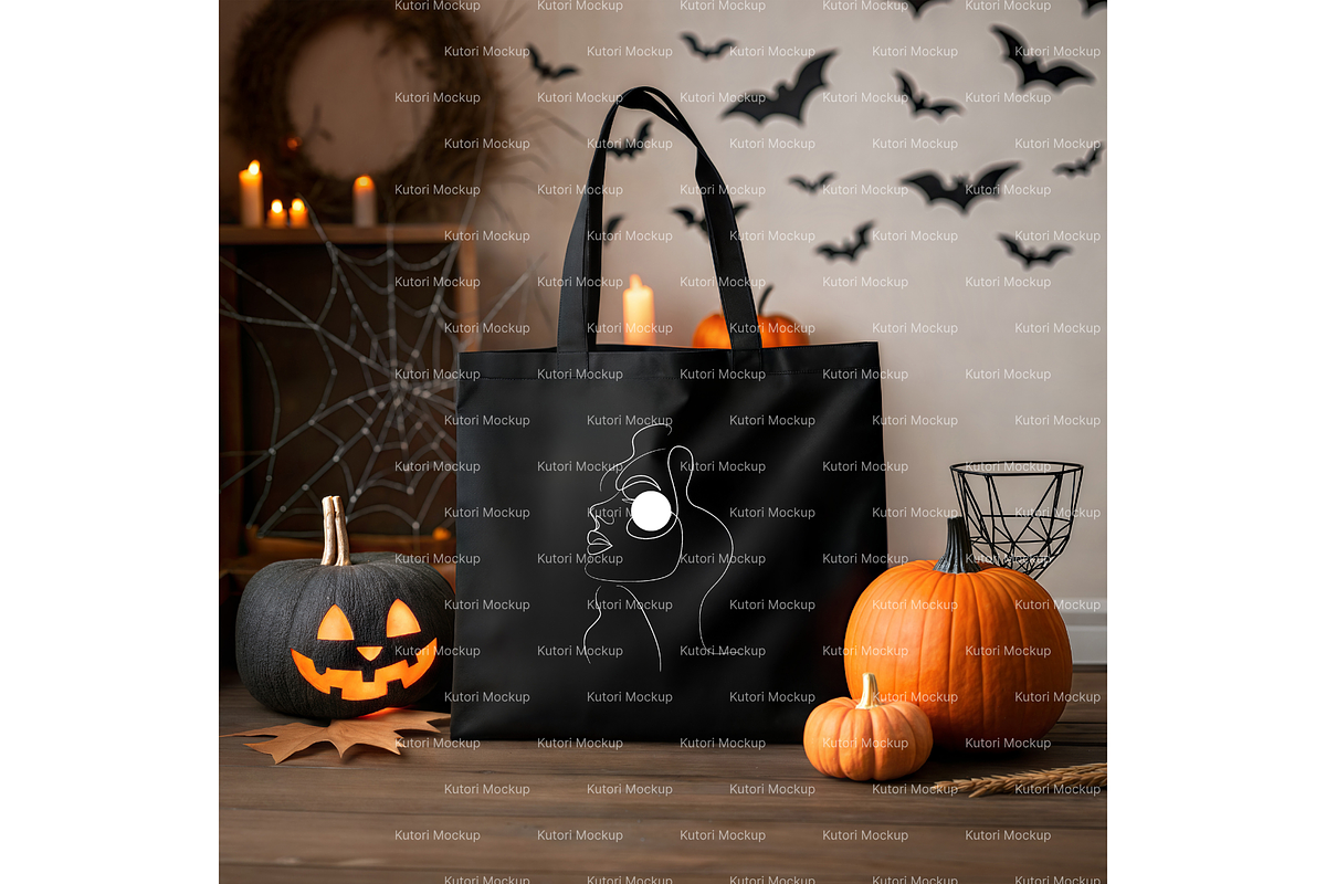Halloween Tote Bag Mockup PSD, a Product Mockup by MockupWizard (Photo 3 of 3)