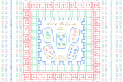 Mahjong Pink Watercolor DIY clipart, a Graphic by LABFcreations (Thumbnail 1 of 4)