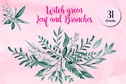 Witch Green Leaf and Branches, a Decorative Illustration by Zmapist (Thumbnail 1 of 2)