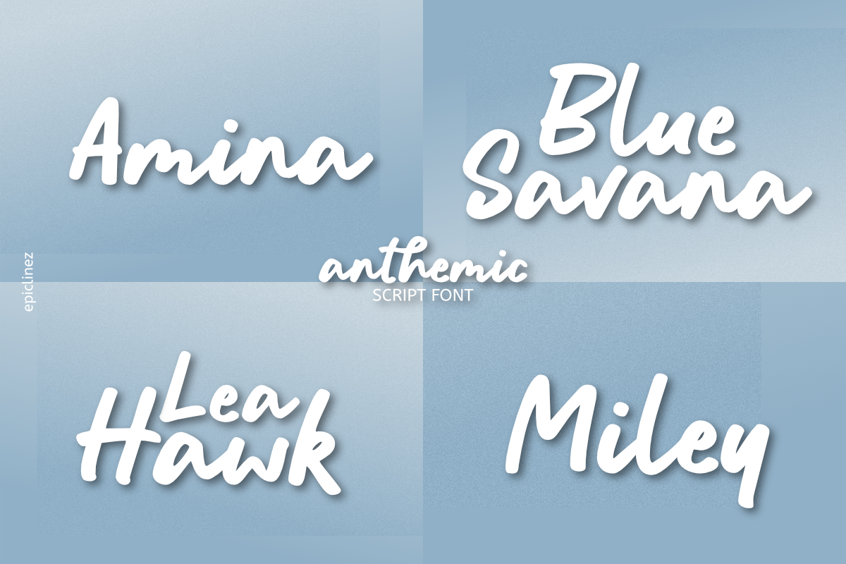 Anthemic, a Script Font by Epiclinez (Photo 5 of 6)