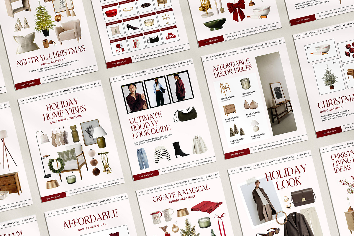 40 Christmas LTK Canva Template, a Social Media Template by Amaré Creative (Photo 6 of 6)