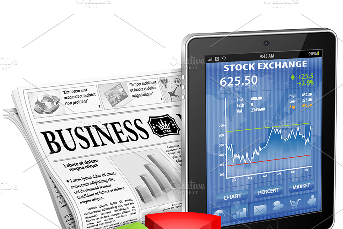 Business News Media Concepts, a Finance Illustration by TAlex (Photo 4 of 6)