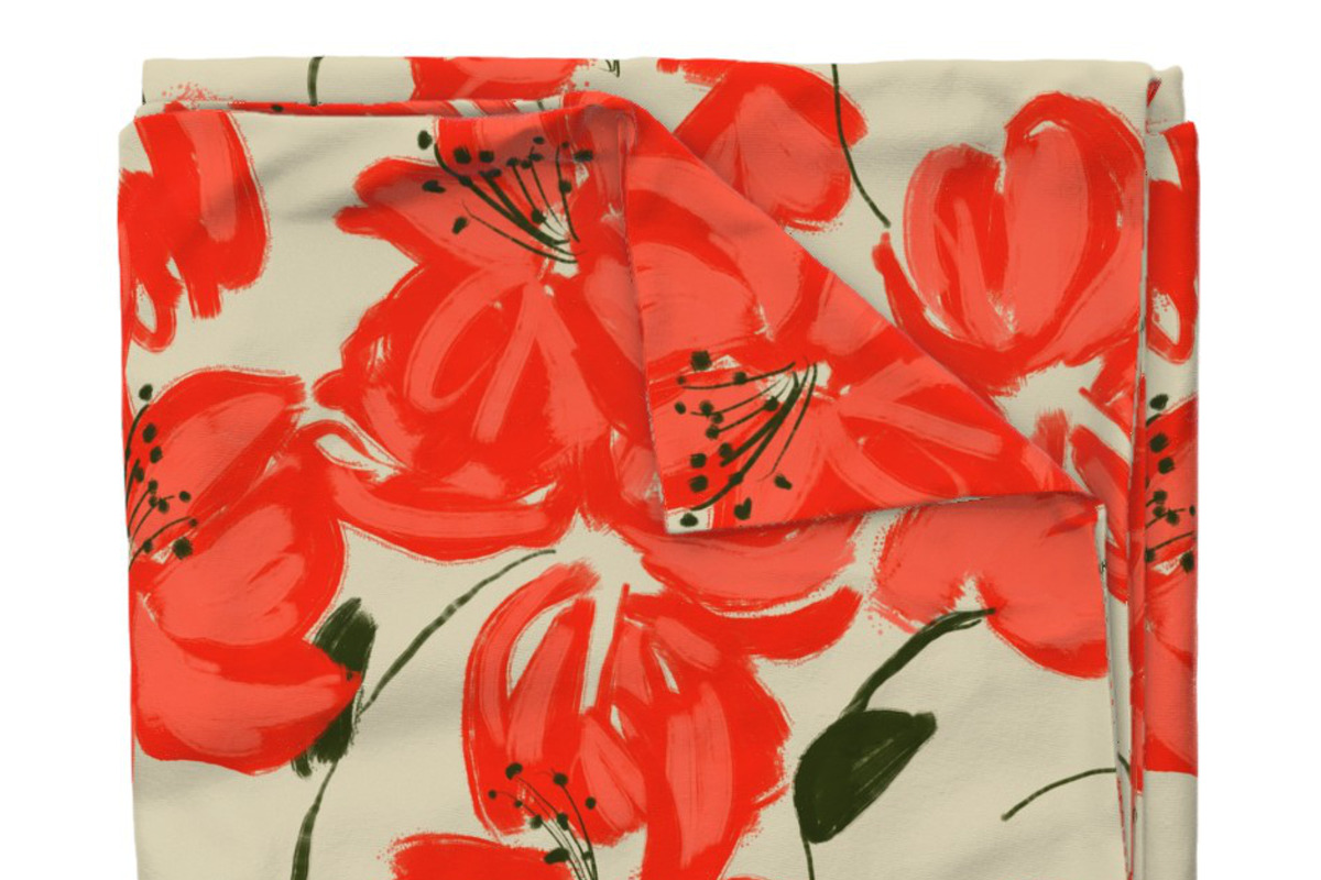 Red big blooms garden flowers, a Pattern Graphic by Nocito Design (Photo 4 of 5)