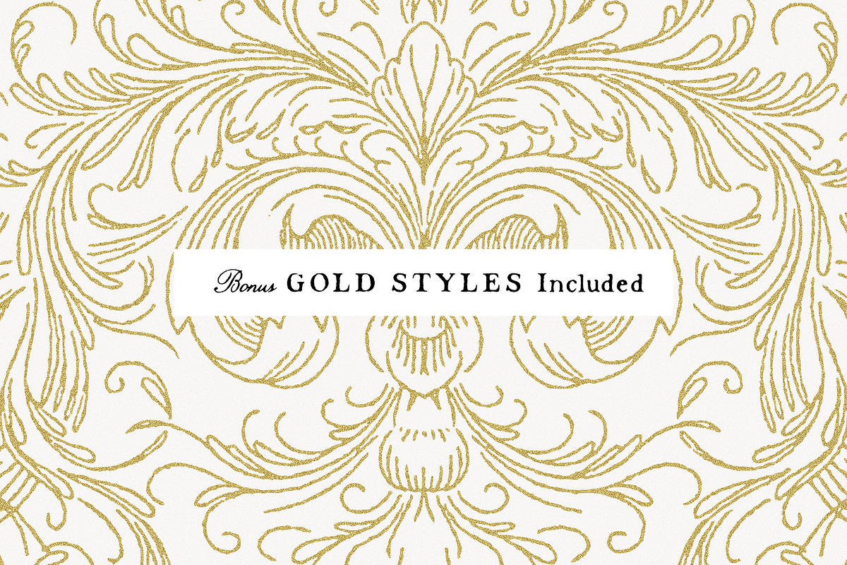 Vintage Baroque Borders & Designs, a Decorative Illustration by AW Studios (Photo 3 of 11)