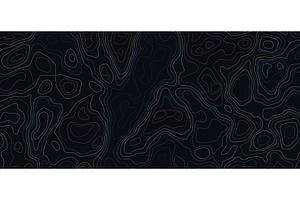 an outline topographic map view from, an Illustration by IfH