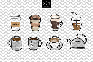 Coffee Mug Cup Kettle Svg Bundle