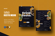Drink Resto Menu, a Print Template by Esensifiksi.studio (Thumbnail 1 of 2)