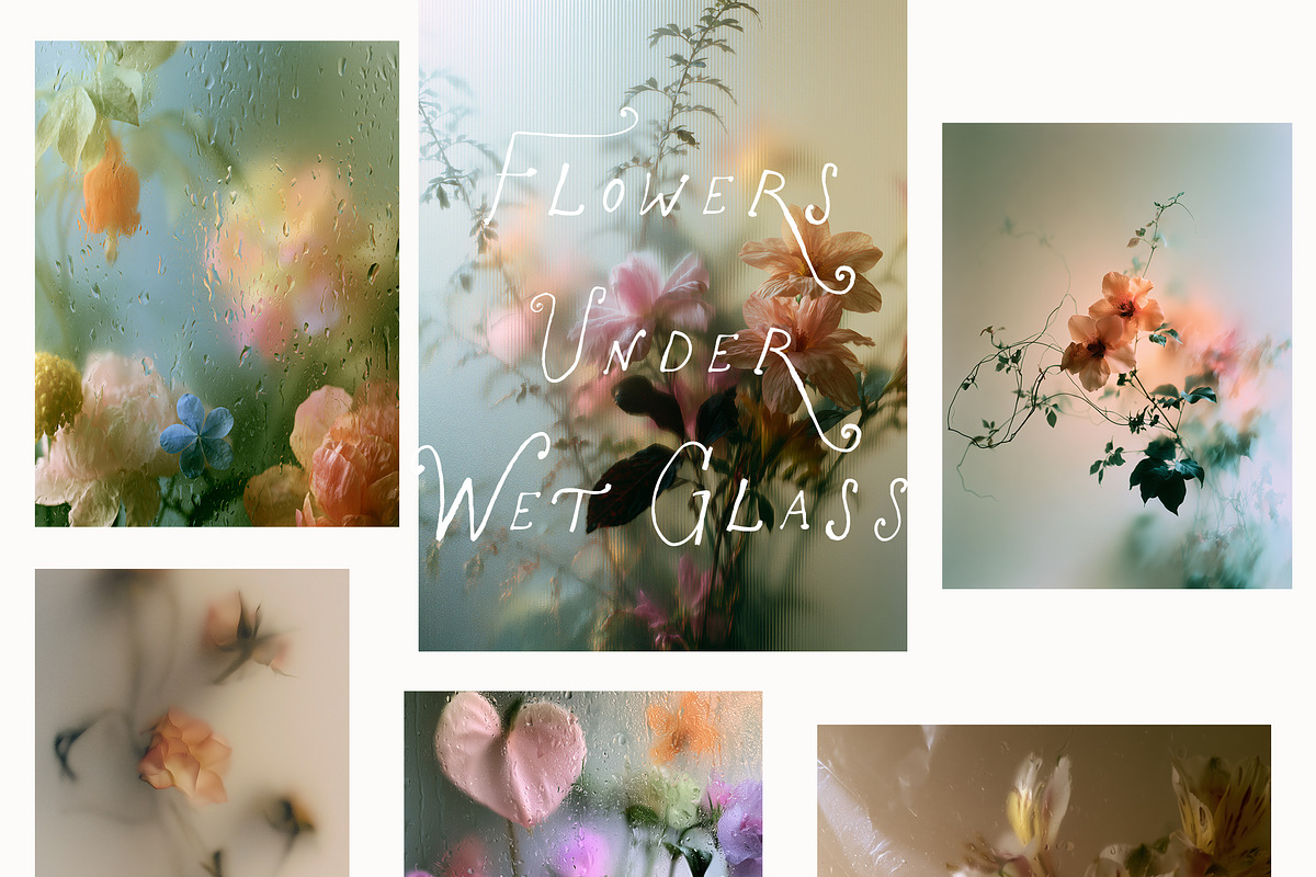 Flowers Under Wet Glass Backgrounds, a Background Graphic by Lana Elanor (Photo 6 of 18)