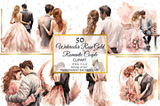 Rose gold Watercolor Romantic Couple, an Illustration by NiiiNArt (Thumbnail 4 of 9)