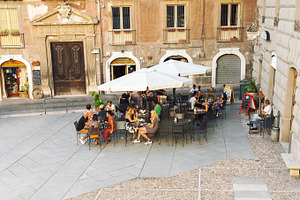 Outdoor cafe in Italy, a Food & Drink Photo by BOOCYS