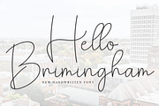 Hello Brimingham | Script Font, a Handwritten Font by Scratchones (Thumbnail 1 of 8)