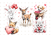 Valentine Animals Clipart Set PNG, an Animal Illustration by Anca Digital Vibe (Thumbnail 4 of 4)