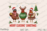 Merry Cluckin’ Christmas Chicken PNG, an Illustration by DreamPrint404 (Thumbnail 1 of 4)