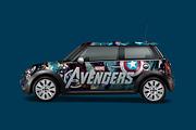 4K Mini Cooper Wrap PSD Mockup, an Advertising Mockup by mockupdepot (Thumbnail 4 of 4)