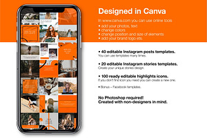 Orange Instagram Template Kit