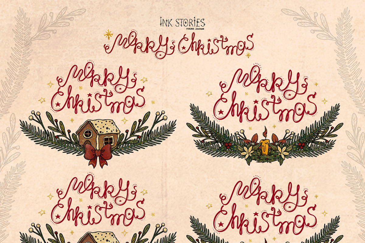 Merry Christmas, a Seasonal Illustration by Ink Stories (Photo 15 of 25)