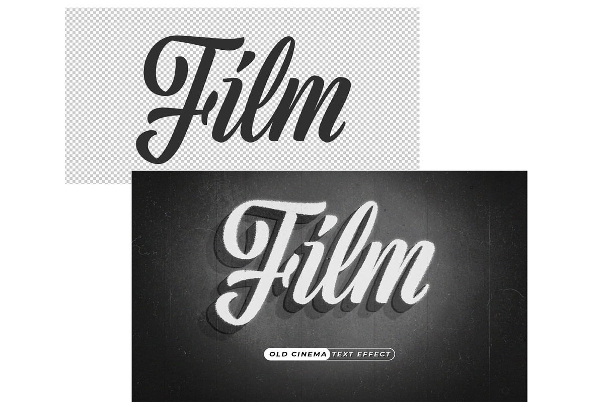 Old Cinema Text Effect, a Layer Style Add-On by studiogstock (Photo 2 of 2)