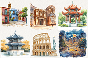 Bucket List Destination Clipart, an Illustration by NadiaTheronArt (Thumbnail 5 of 7)
