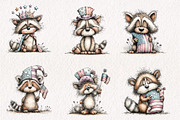 Patriotic Raccoon PNG Clipart, a Seasonal Illustration by CreationArt (Thumbnail 2 of 7)