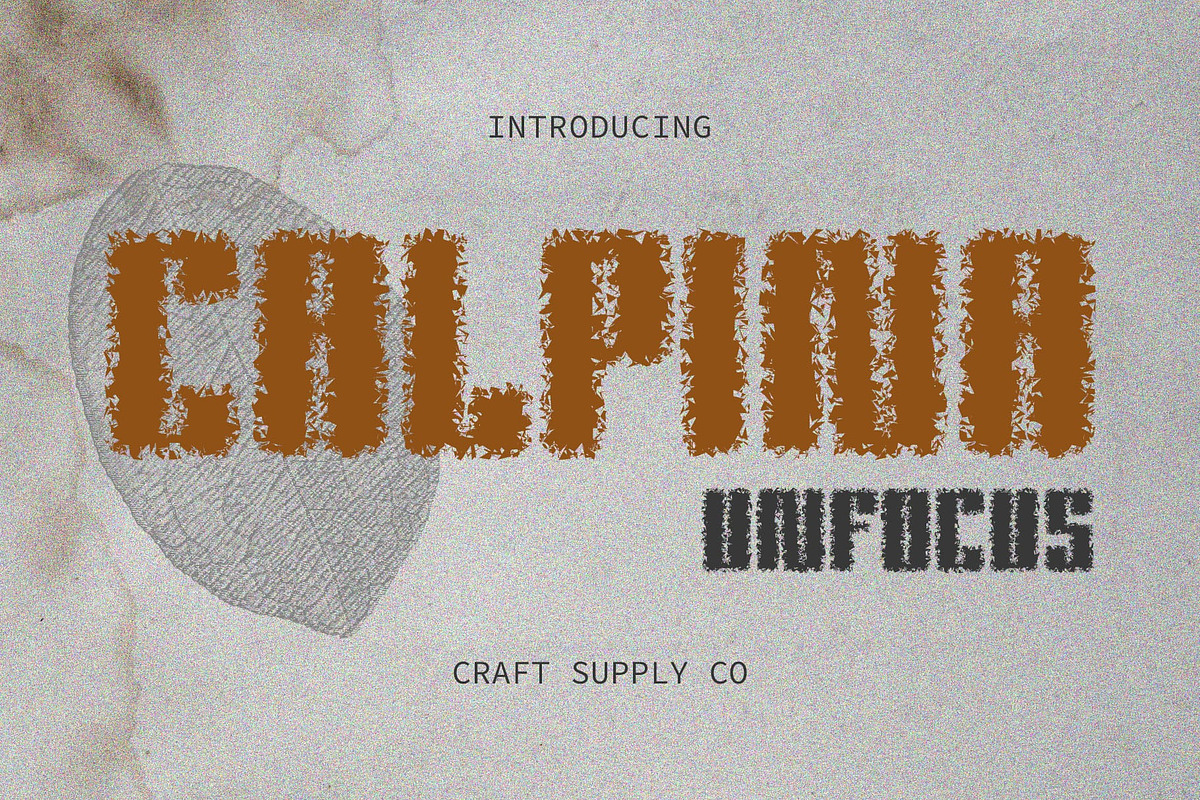 Calpina Unfocus, a Sans Serif Font by Craft Supply Co. (Photo 1 of 8)