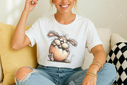 Whimsical Easter Bunny Clipart, an Illustration by OK Design (Thumbnail 5 of 6)