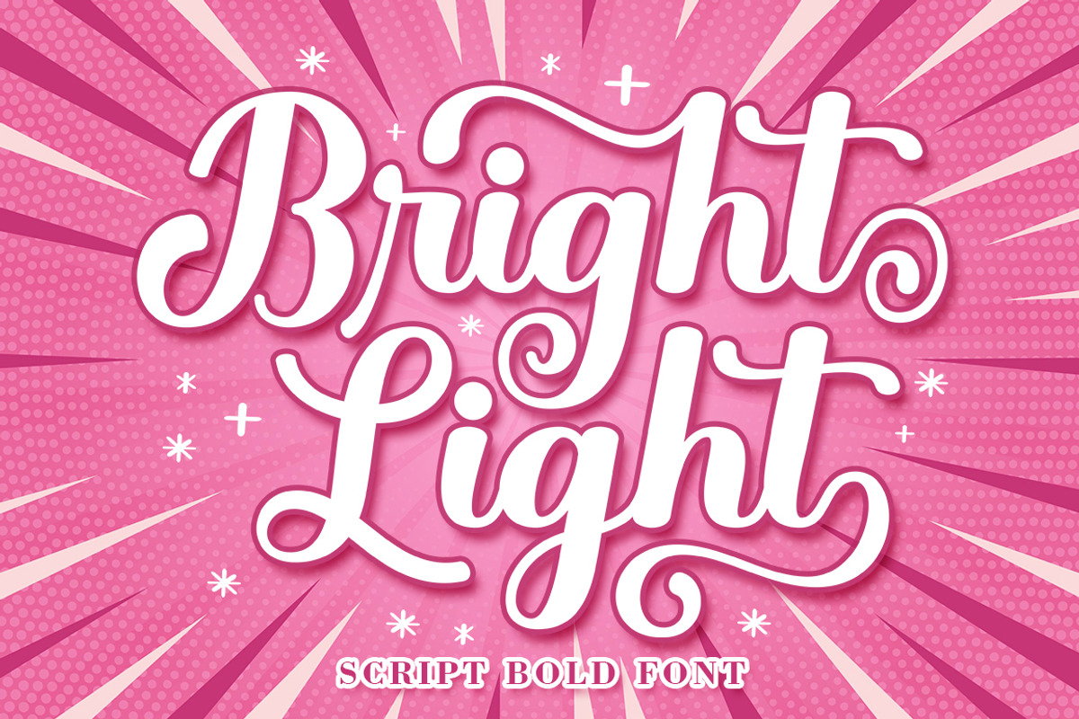 Bright Light - Bold, a Script Font by Rotterlab Studio (Photo 1 of 9)