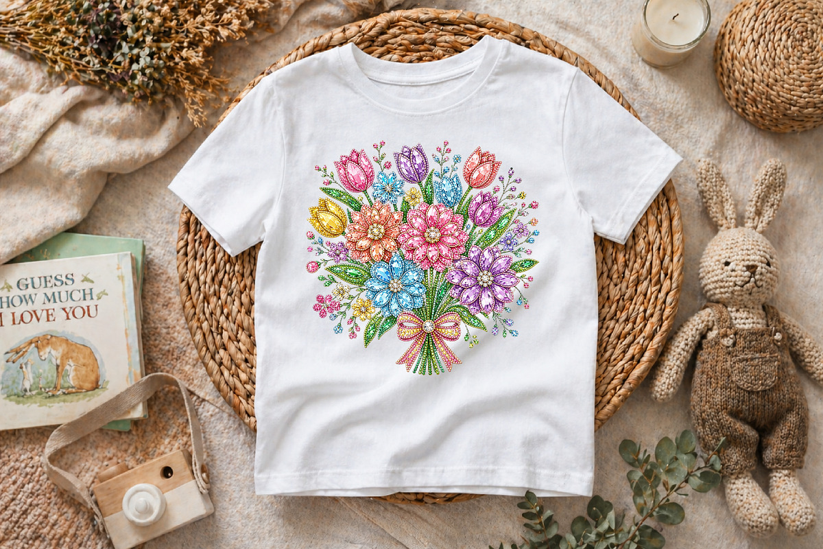Rhinestone Flowers PNG, an Illustration by Pixels.Craft (Photo 3 of 8)