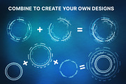 200 Logarithmic Futuristic Circles, a Brush Add-On by xresch (Thumbnail 2 of 9)