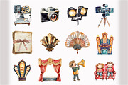 Retro Cinema Clipart, an Illustration by Design Market (Thumbnail 4 of 5)