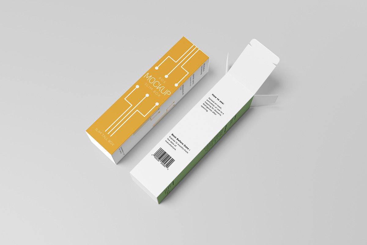 Slim Tall Box Mockup, a Packaging Mockup by xavier_studio (Photo 5 of 5)