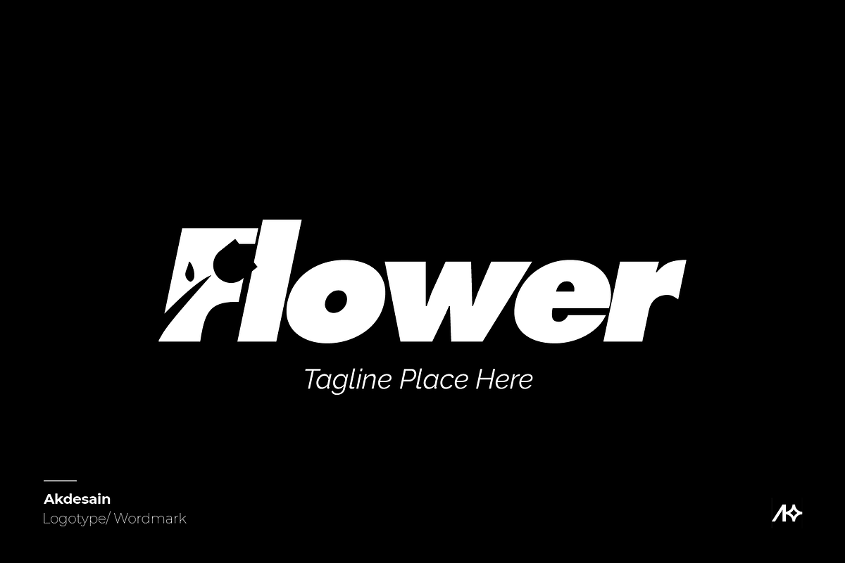 Flower Wordmark Logo, a Branding & Logo Template by Akdesain