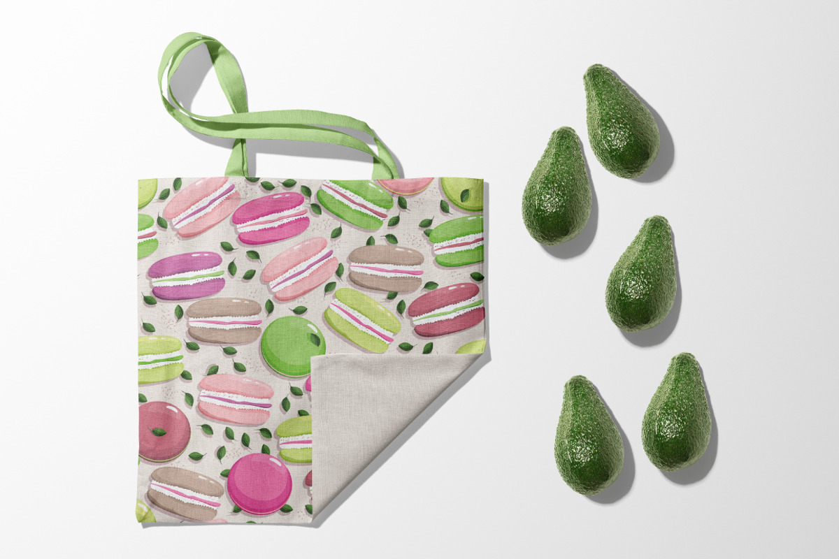 Macaron and blueberry leaves, a Pattern Graphic by Yummy (Photo 6 of 9)