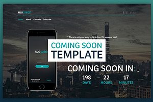 Coming Soon PSD Template