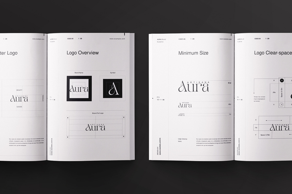 AURA | Brand Guidelines Template, a Brochure Template by ArtisanaAura (Photo 6 of 20)