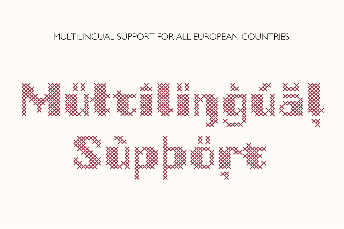 Stitch it up! A cross-stitch font, a Sans Serif Font by Studio Indigo (Photo 4 of 9)