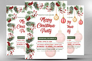 Christmas Party Invitations Template, a Flyer Template by Madhabi Studio (Thumbnail 1 of 6)