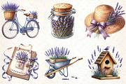 Countryside Lavender Clipart, an Illustration by DreamCafeArt (Thumbnail 2 of 7)