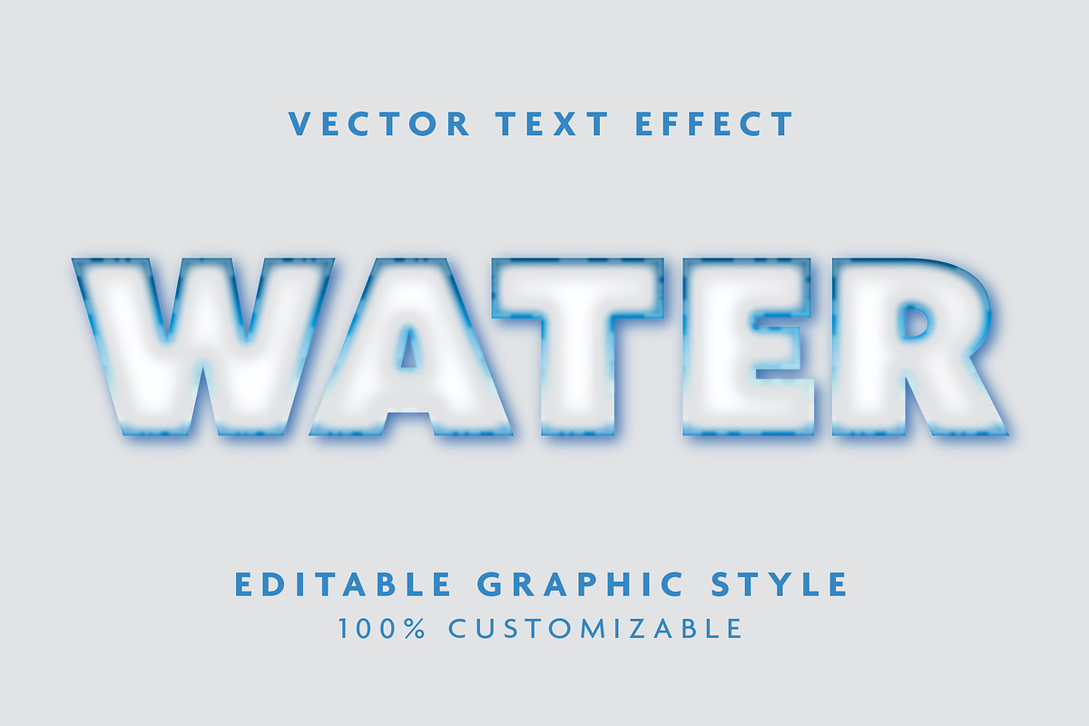 Gradient Frosted Glossy Text Effect